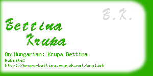 bettina krupa business card